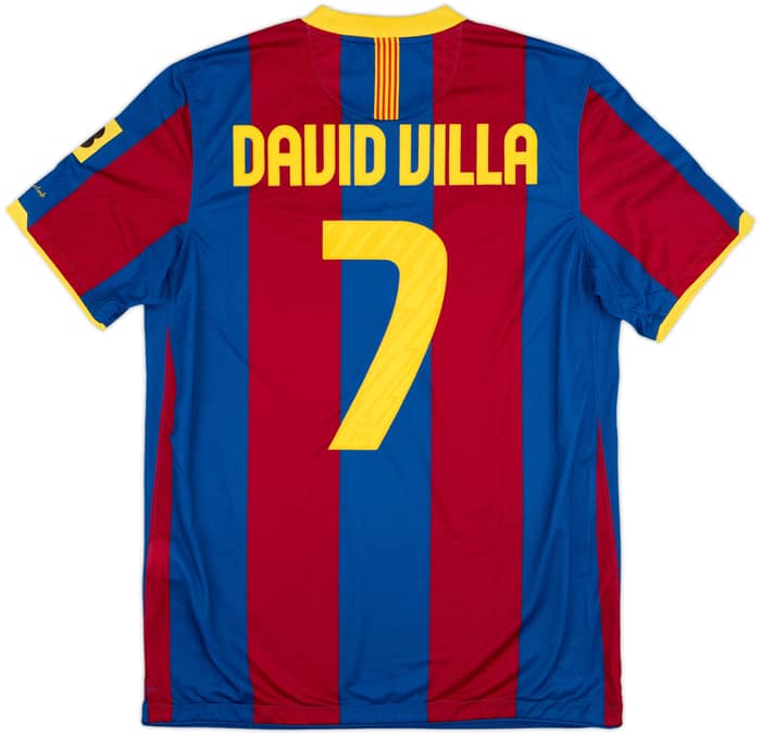 2010-11 Barcelona Home Shirt David Villa #7 - 8/10 - (L)