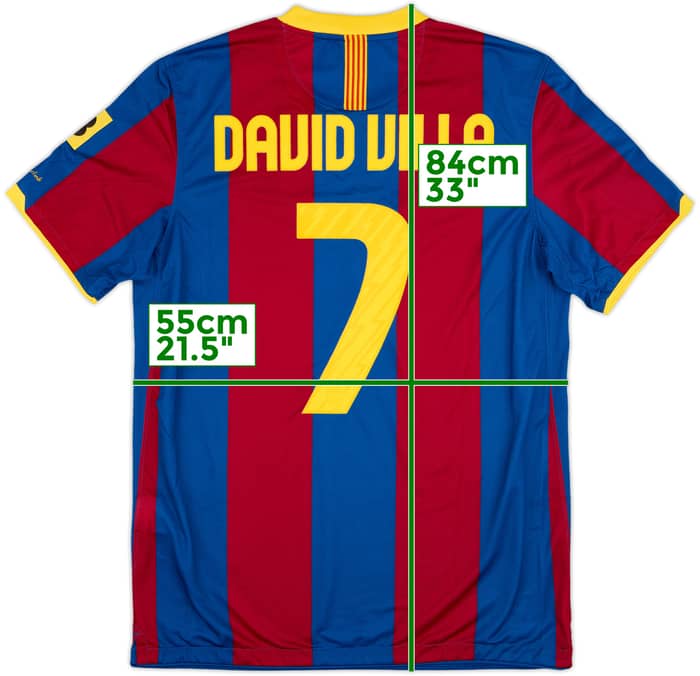 2010-11 Barcelona Home Shirt David Villa #7 - 8/10 - (L)