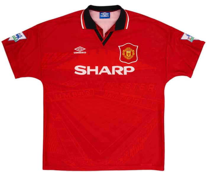 1994-96 Manchester United Home Shirt Beckham #24 - 8/10 - (L)