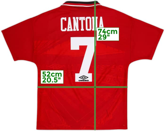 1994-96 Manchester United Home Shirt Cantona #7 - 10/10 - (M)