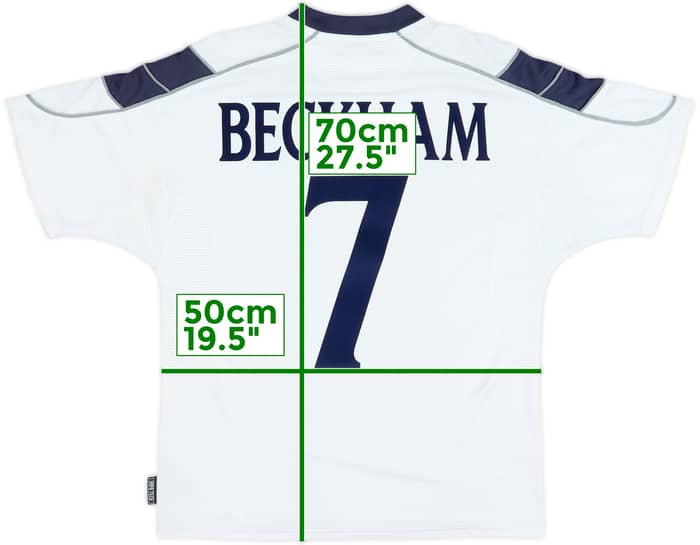 Camiseta de visitante del Manchester United 2000-01 Beckham #7 - 5/10 - (M)