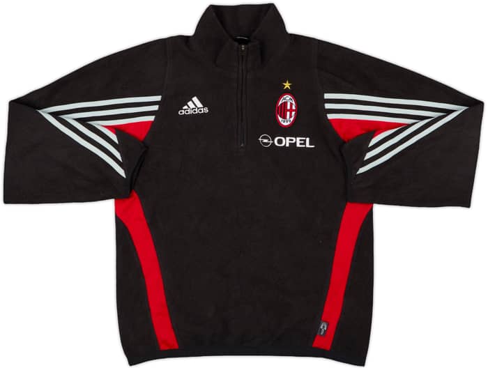 2003-04 AC Milan adidas 1/4 Zip Fleece Top - 7/10 - (S)