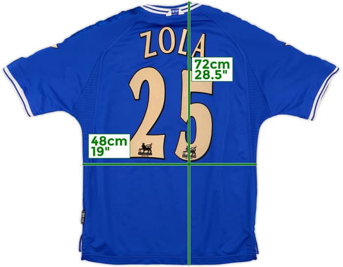 1999-01 Chelsea Home Shirt Zola #25 - 6/10 - (M)