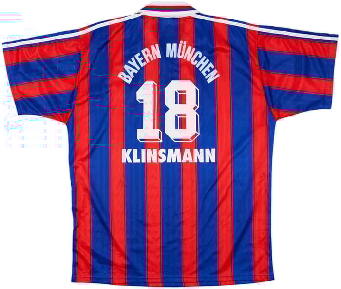 1995-97 Bayern Munich Home Shirt Klinsmann #18 - 7/10 - (XL)