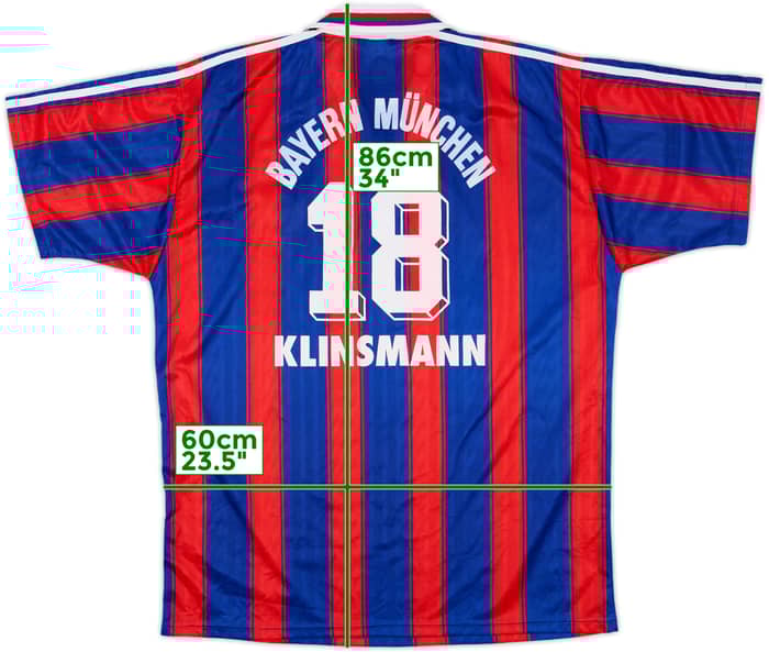 1995-97 Bayern Munich Home Shirt Klinsmann #18 - 7/10 - (XL)