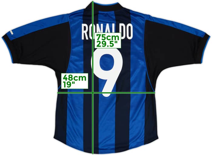 Camiseta de local del Inter Milan 2000-01 Ronaldo #9 - 6/10 - (S)