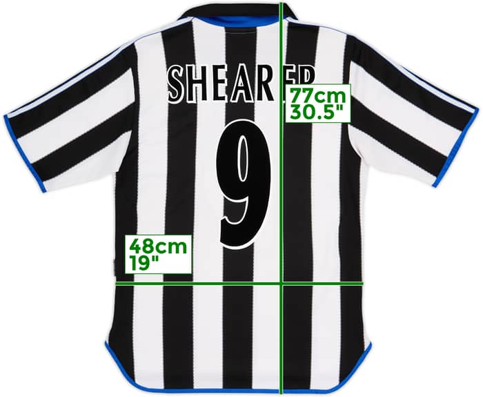 1999-00 Newcastle Home Shirt Shearer #9 - 8/10 - (S)