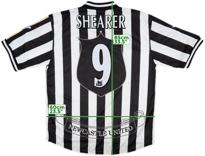 1997-99 Newcastle Home Shirt Shearer #9 - 7/10 - (XL)