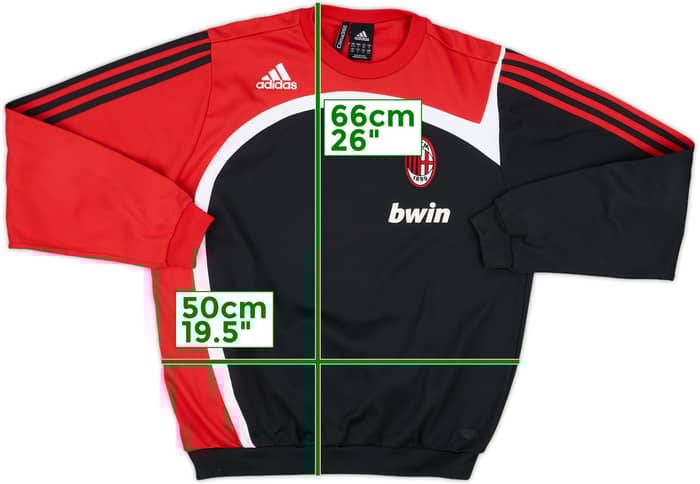 2007-08 AC Milan adidas Sweat Top - 8/10 - (S)