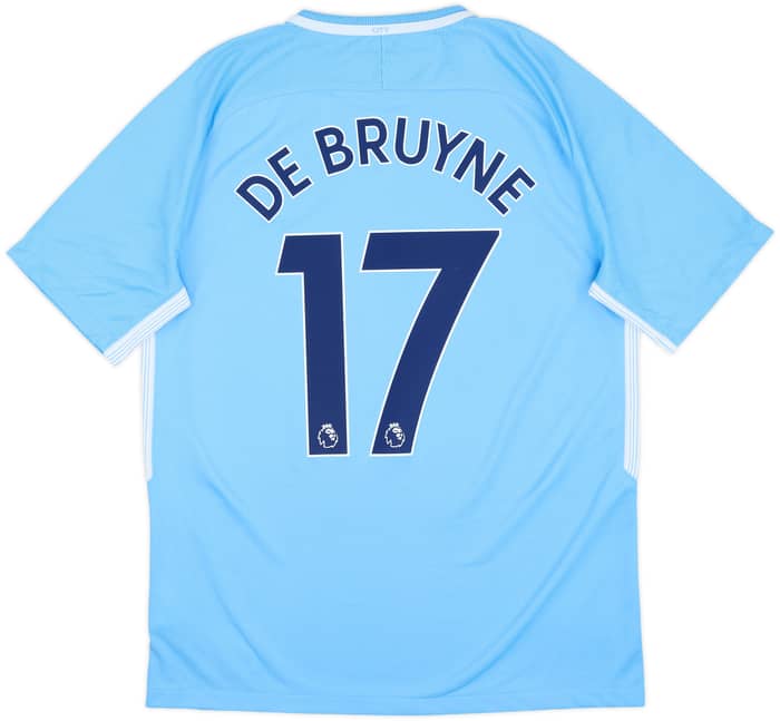 2017-18 Manchester City Home Shirt De Bruyne #17 - 9/10 - (M)
