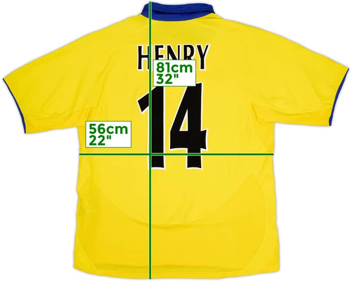 2003-05 Arsenal Away Shirt Henry #14 - 8/10 - (L)