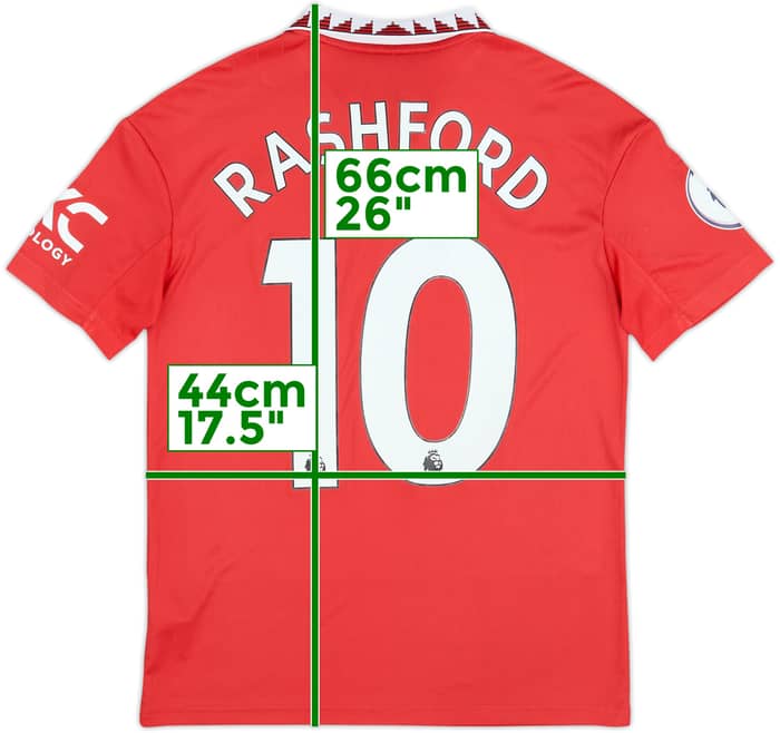 2022-23 Manchester United Home Shirt Rashford #10 - 8/10 - (L.Boys)