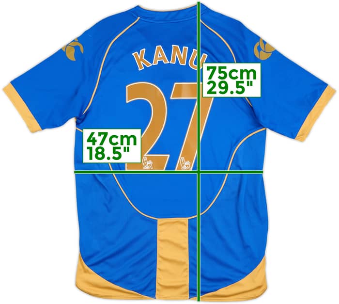 2008-09 Portsmouth Home Shirt Kanu #27 - 6/10 - (M)