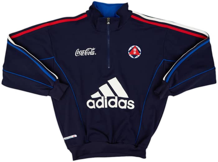 1998-00 South China AA adidas 1/4 Zip Sweat Top - 8/10 - (S)