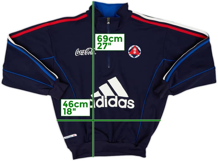 1998-00 South China AA adidas 1/4 Zip Sweat Top - 8/10 - (S)