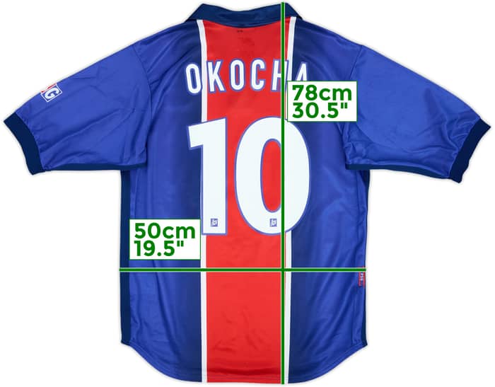 1998-99 Paris Saint-Germain Home Shirt Okocha #10 - 8/10 - (S)
