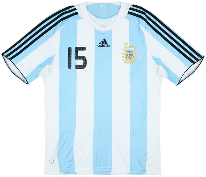 2007-09 Argentina Home Shirt Messi #15 - 6/10 - (L)