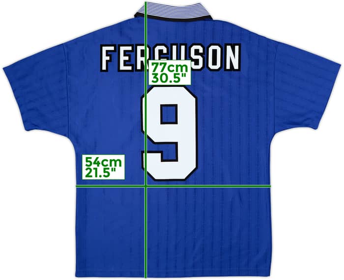 1995-97 Everton Home Shirt Ferguson #9 - 7/10 - (M)