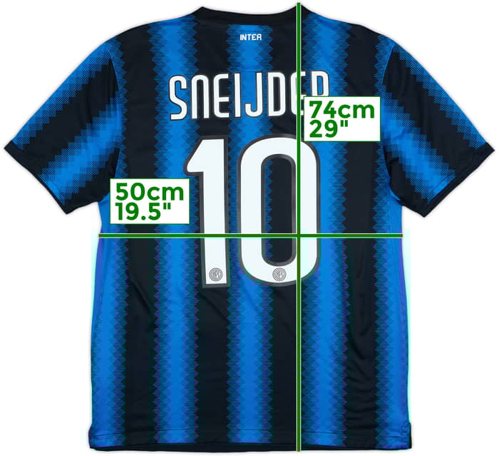2010-11 Inter Milan Home Shirt Sneijder #10 - 8/10 - (M)