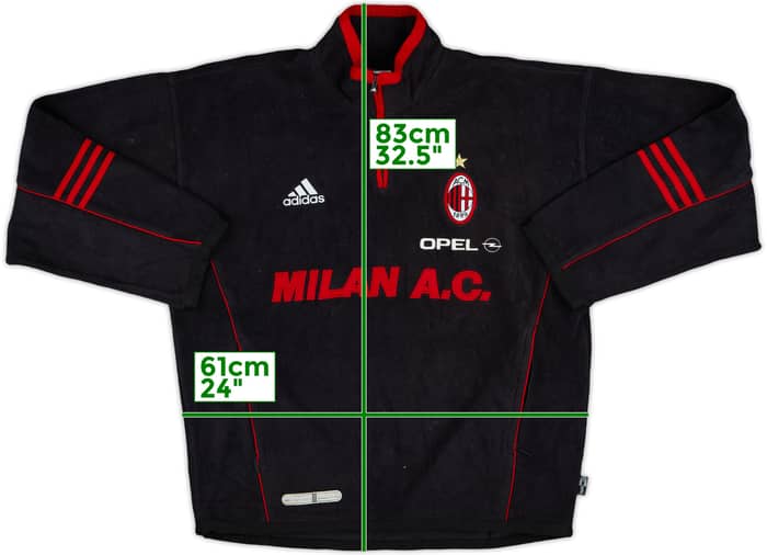 1999-00 AC Milan adidas 1/4 Zip Fleece Top - 6/10 - (M/L)