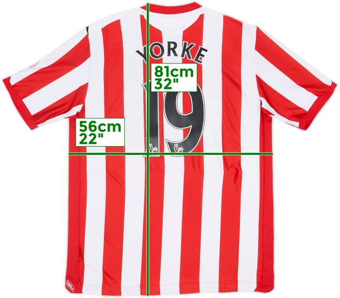 2008-09 Sunderland Home Shirt Yorke #19 - 8/10 - (XXL)