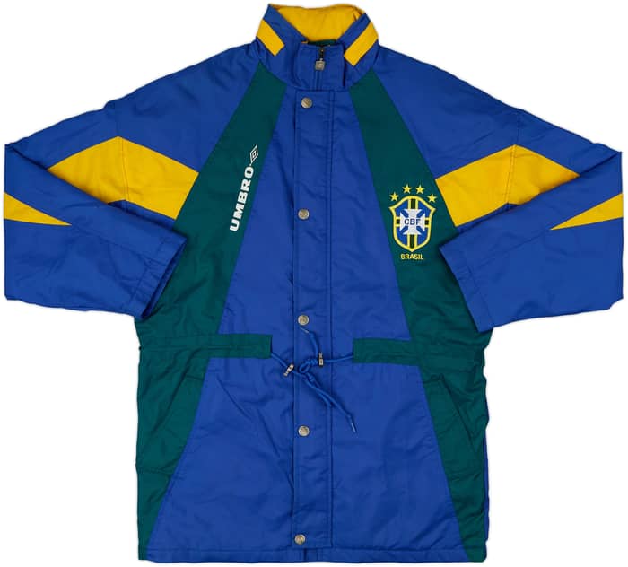 1994-96 Brazil Umbro Padded Bench Coat - 8/10 - (S)