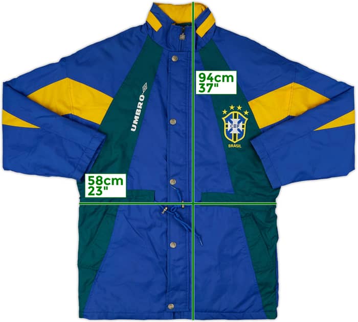 1994-96 Brazil Umbro Padded Bench Coat - 8/10 - (S)