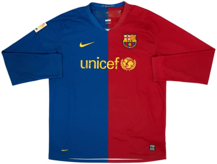 Camiseta de local de manga larga del Barcelona 2008-09 Messi #10 - 5/10 - (L)