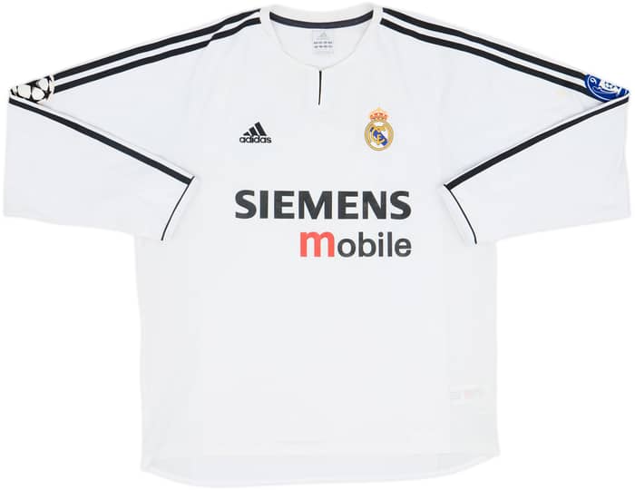 2003-04 Real Madrid Home L/S Shirt Beckham #23 - 7/10 - (L)