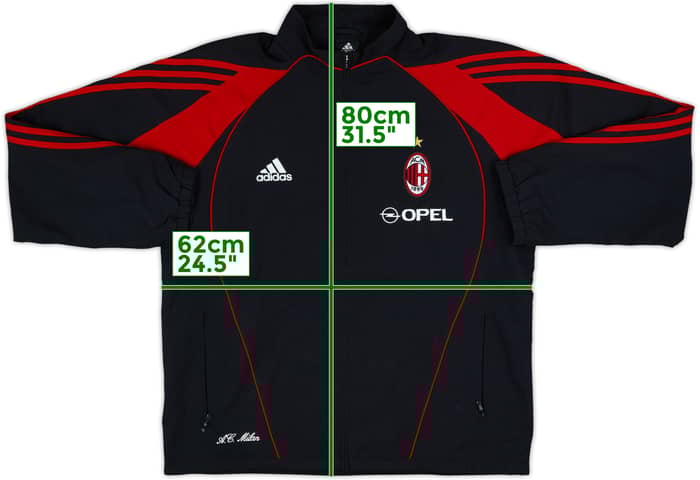 2005-06 AC Milan adidas Track Jacket - 8/10 - (L/XL)