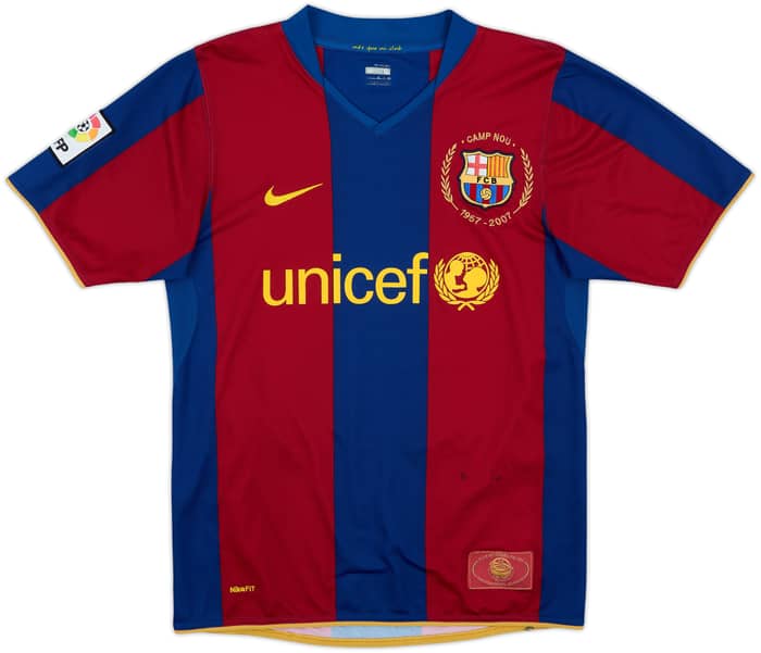 2007-08 Barcelona Home Shirt Ronaldinho #10 - 8/10 - (S)