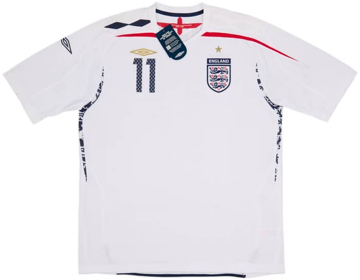 2007-09 England Home Shirt J.Cole #11 (XL)