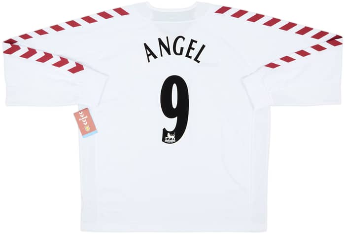 2004-05 Aston Villa Away L/S Shirt Angel #9 (XXL)