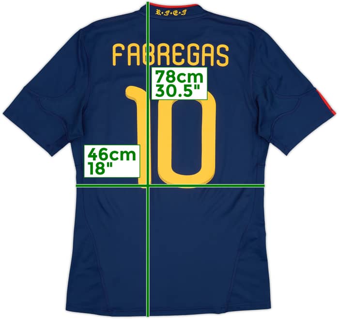 2010-11 Spain Away Shirt Fabregas #10 - 8/10 - (M)
