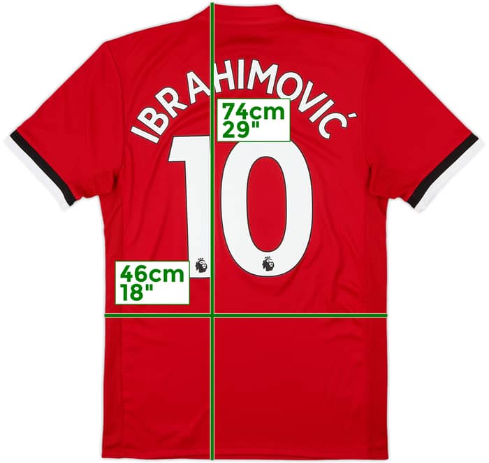 2017-18 Manchester United Home Shirt Ibrahimovic #10 - 6/10 - (S)