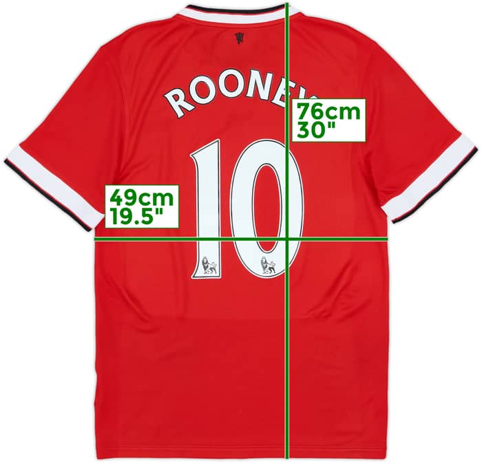 2014-15 Manchester United Home Shirt Rooney #10 - 5/10 - (S)
