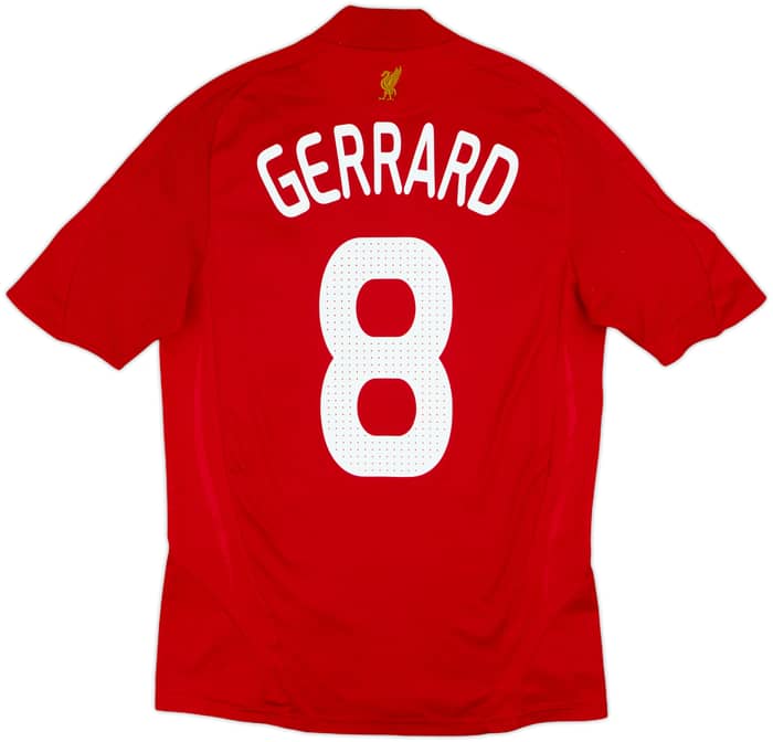2008-10 Liverpool Home Shirt Gerrard #8 - 7/10 - (S)