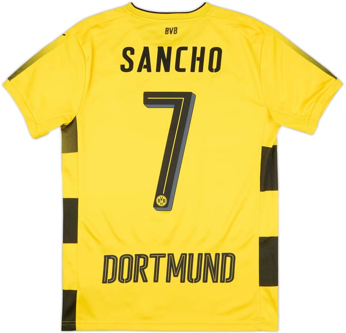 2017-18 Borussia Dortmund Home Shirt Sancho #7 - 9/10 - (S)