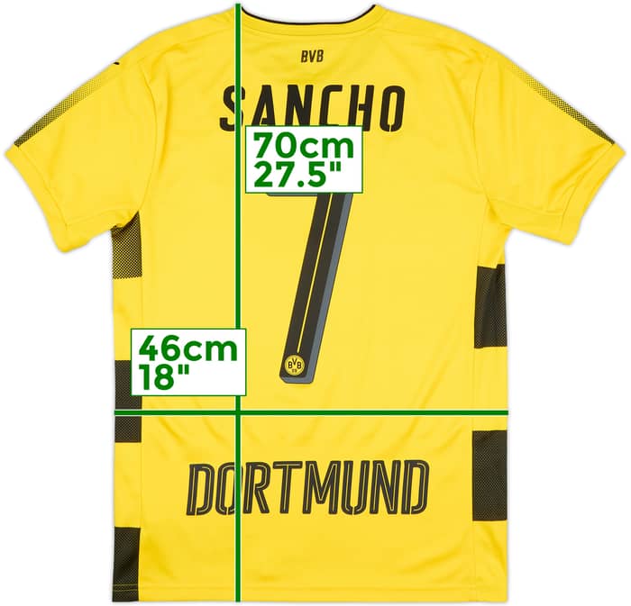 2017-18 Borussia Dortmund Home Shirt Sancho #7 - 9/10 - (S)