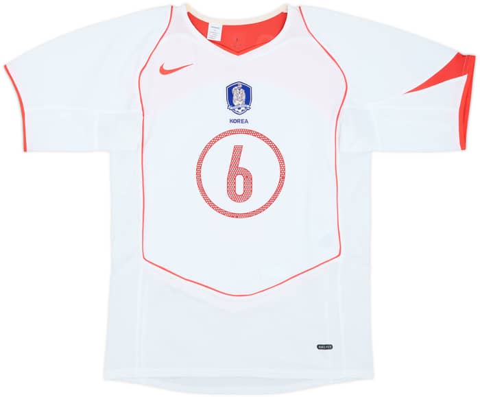 2004-06 South Korea Away Shirt S C Yoo #6 - 8/10 - (XL.Boys)