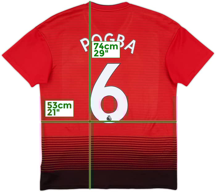 2018-19 Manchester United Home Shirt Pogba #6 - 7/10 - (M)