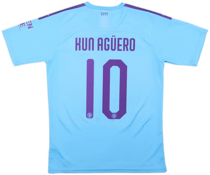 2019-20 Manchester City Home Shirt Kun Aguero #10 - 10/10 - (M)