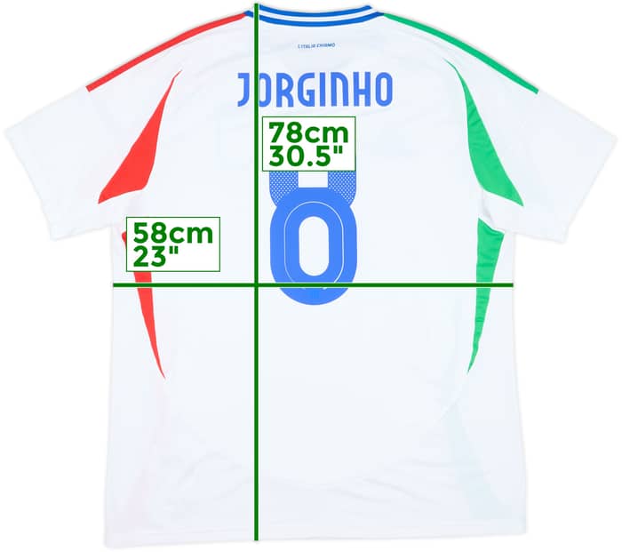 2024-25 Italy Away Shirt Jorginho #8 - 9/10 - (XL)