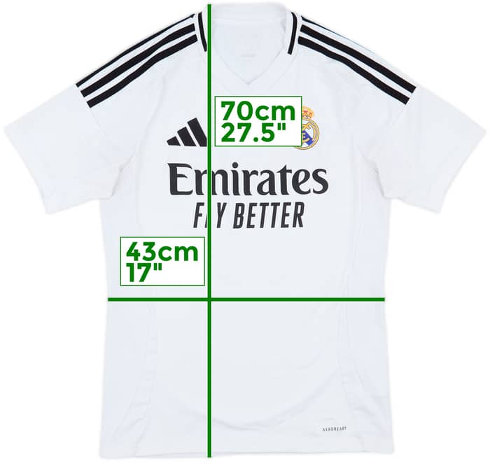 2024-25 Real Madrid Home Shirt - 8/10 - (S)