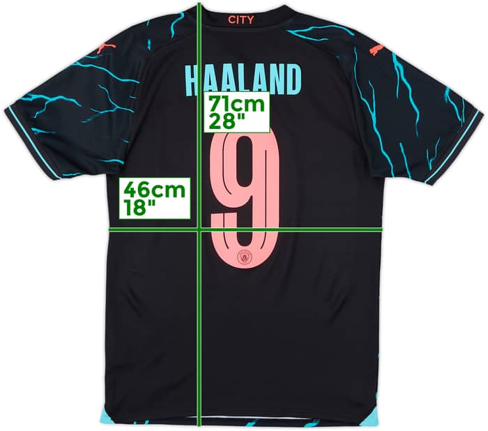 2023-24 Manchester City Third Shirt Haaland #9 - 8/10 - (S)
