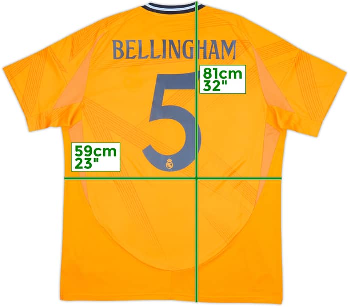 2024-25 Real Madrid Away Shirt Bellingham #5 - 10/10 - (XL)