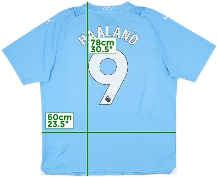 2023-24 Manchester City Home Shirt Haaland #9 - 10/10 - (XL)