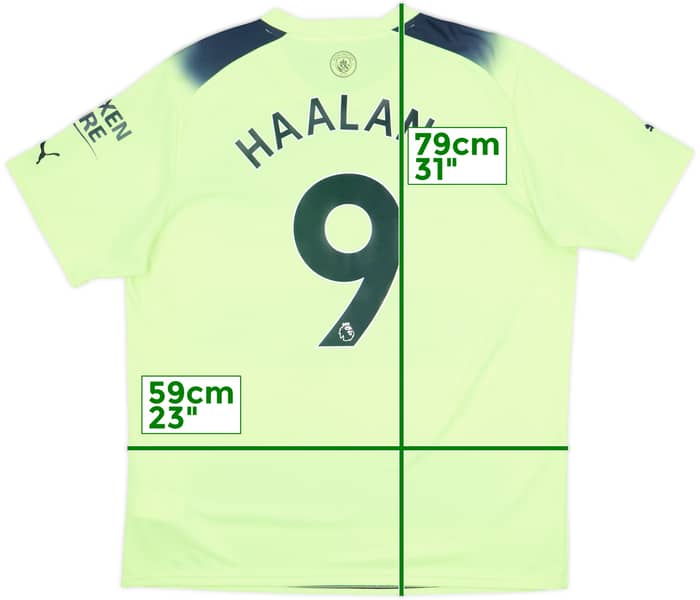 2022-23 Manchester City Third Shirt Haaland #9 - 10/10 - (XL)