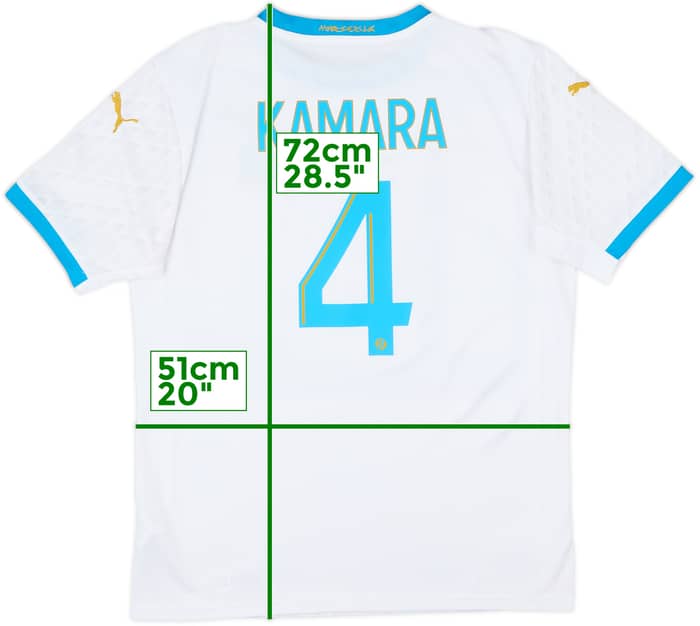 2020-21 Olympique Marseille Home Shirt Kamara #4 - 10/10 - (M)