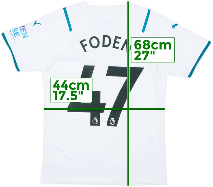 2021-22 Manchester City Away Shirt Foden #47 - 8/10 - (S)